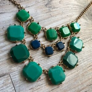 Blue and Green Statement Necklace